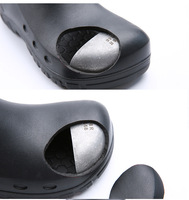 Bottes de travail à lacets avec embout en acier, respirantes, légères, tige en maille volante, semelle extérieure en caoutchouc, imperméables, pour cuisine et construction, sécurité