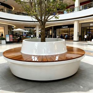 B081 Fiberglass Flowerpot Leisure Seat Combination Outdoor Stool Artistic Decorative Commercial Furniture Waiting Chair - Product Image 6