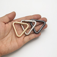 Accessoires de quincaillerie pour sacs professionnels de haute qualité, en alliage de zinc, 19 mm, 25 mm, nickel brillant, or, crochets à ressort triangulaires en métal