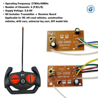Carte de circuit imprimé (PCBA) de haute qualité pour voiture télécommandée RC, 27 MHz, 40 MHz, 4 canaux, carte réceptrice pour jouets télécommandés pour enfants
