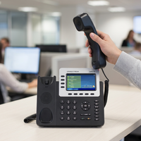 Téléphone IP d'entreprise Grandstream GXP2140 4 lignes, écran LCD couleur HD 4,3 pouces, 160 touches programmables, conférence 5 voies, Gigabit PoE, EHS VoIP