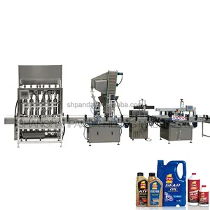 Shanghai factory price full automatic lubricant motor oil filling machine engine oil filling line