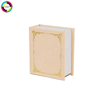 Boîte à bijoux magnétique en forme de livre, haut de gamme, avec estampage à chaud en feuille d'or, papier spécial, logo personnalisé, emballage de luxe pour bague, pendentif, cadeau
