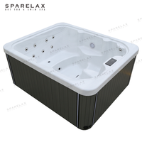 Bain à remous Jacuzzi Spa extérieur 4 personnes à vendre à prix réduit, gazebo de jardin, baignoire de massage à jets en acrylique de luxe avec débordement