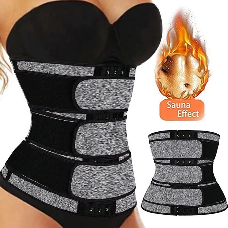 Mulheres Pós-parto Shapers Do Corpo Efeito Sauna Neoprene 3 Correia Curto Colombiana Cintas Cinto Grosso