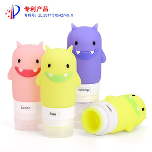 ชุดขวดซิลิโคนสำหรับเดินทางลายการ์ตูน 30 มล. ภาชนะใส่แชมพูสบู่แบบพกพาสำหรับอาบน้ำ ชุดของขวัญ - Product Image 3