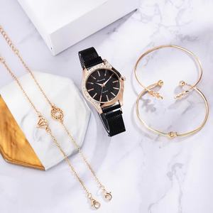 9 renkler saat seti 2023 lüks kadın saatler kristal bilezik bayanlar saatler toptan - Product Image 3