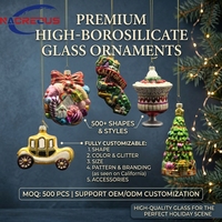 Fabricant de boules de Noël en verre borosilicate, thème 'California Candy Wreath', pour décoration de sapin, cadeau, vente en gros OEM