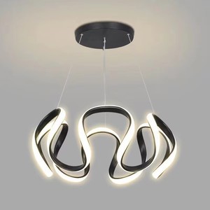TOGETHER Nordischer LED-Ring-Kronleuchter Sternenhimmel in Gold mit drei Leuchtkugeln für Hotel-Lobby, Zuhause, Treppenhaus und Wohnzimmer - Product Image 4