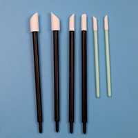 Bâtonnet en plastique rigide T-21 de 8 mm avec embout en PU incliné remplaçable, écouvillon à haute absorption pour le nettoyage des imprimantes, écouvillon en mousse PU pour le détail et la finition