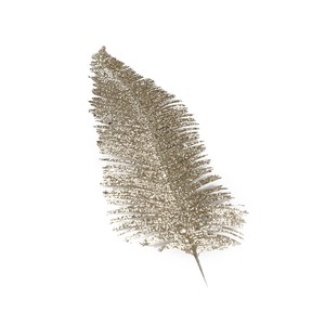 Ramo con foglia glitterata color champagne - Product Image 1