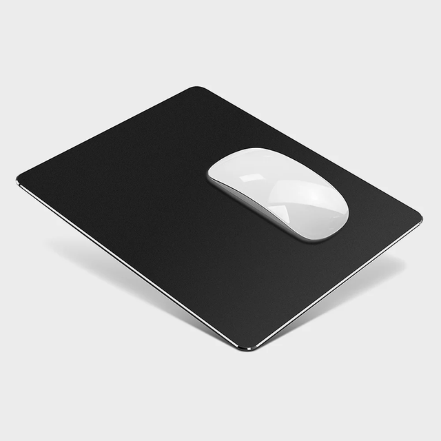 Ergonomic Double Side Waterproof Hard Metal Aluminum Mouse Pad for Office