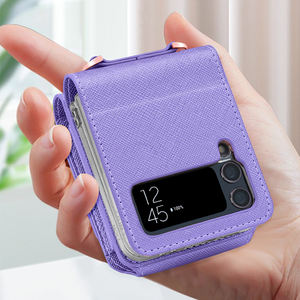 VIETAO Nouveau Design Crossbody Strap Purple Leather Wallet Phone Case pour Samsung pour Galaxy <span class=keywords><strong>Z</strong></span> <span class=keywords><strong>Flip</strong></span> <span class=keywords><strong>4</strong></span> & 3 Functional <span class=keywords><strong>Z</strong></span> <span class=keywords><strong>Flip</strong></span> <span class=keywords><strong>4</strong></span> Case - Product Image 4