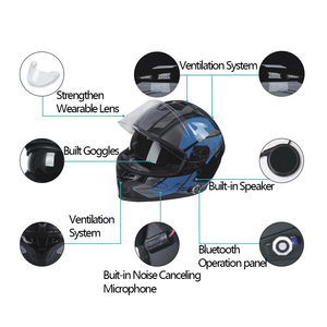 Chất lượng cao 967 Full Face xe máy Mũ bảo hiểm với xây dựng trong <span class=keywords><strong>Bluetooth</strong></span> <span class=keywords><strong>Intercom</strong></span> - Product Image 5