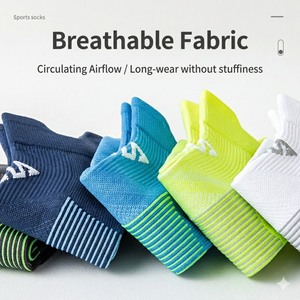 Chaussettes de sport respirantes en coton à logo personnalisé Nicecin pour hommes, avec languette à la cheville, idéales pour la gym - Fabricant - Product Image 2