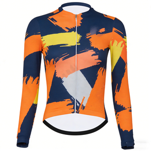 เสื้อเจอร์ซีย์ปั่นจักรยานแขนยาวสำหรับผู้ชาย พิมพ์ลายศิลปะ ระบายเหงื่อได้ดี เหมาะสำหรับกีฬากลางแจ้งและงานอีเว้นท์ - Product Image 3