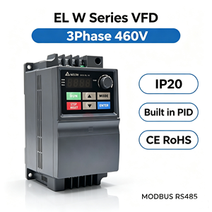 Convertisseur de fréquence de la série EL-W flambant neuf, triphasé, 460V, IP20, avec contrôle PID intégré, commande de moteur MODBUS RS485 pour pompe à eau - Product Image 1