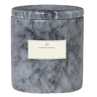 Bougie d'aromathérapie texturée en marbre en céramique avec couvercle en céramique pour décoration intérieure Bougie texturée dégradée avec logo personnalisé d'usine