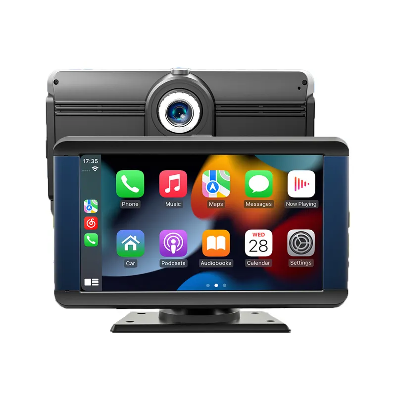 Evrensel 7 inç monitör dokunmatik ekran araba kablosuz CarPlay Android oto Stereo radyo DVR Dash kamera araç kiti multimedya MP5 çalar