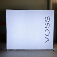 Support d'affichage rectangulaire en tissu tendu avec éclairage LED pour stand publicitaire, salon professionnel et exposition