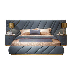 Italiano ultima camera da <span class=keywords><strong>letto</strong></span> di lusso mobili grande <span class=keywords><strong>testata</strong></span> king Size <span class=keywords><strong>tessuto</strong></span> moderno imbottito <span class=keywords><strong>letto</strong></span> <span class=keywords><strong>matrimoniale</strong></span> - Product Image 5