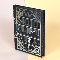 Conception personnalisée couverture rigide A5 Pages décoratives bords pulvérisés planificateur Journal cahier impression de logos