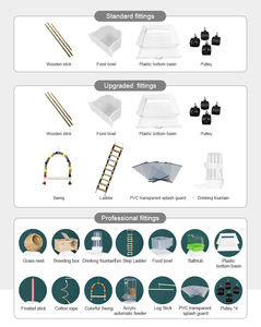 Okkpets Groothandel Extra Grote Vogelkooi Duif Papegaai Vogelkooi Opvouwbare Draad Gespoten Metalen Fok Papegaaien Kooien - Product Image 4