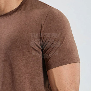 Camisetas de algodón 100% de alta calidad para hombre, de gran tamaño, gruesas, de manga corta, corte holgado, precio de fábrica, transpirables, para gimnasio. - Product Image 4