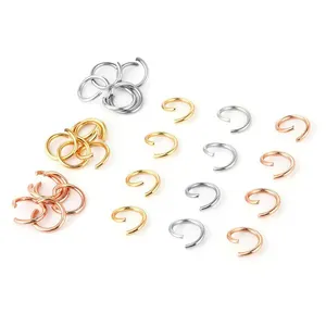 תכשיטי אביזרי שרשרת קפיצת טבעת שרשרת להתחבר טבעת עבור שרשרת נירוסטה זהב כסף 4mm 5mm 6 מ"מ 18K זהב מצופה