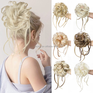 Alileader-<span class=keywords><strong>chignon</strong></span> synthétique pour femme, postiche élastique, Long bandeau coloré, tendance - Product Image 3