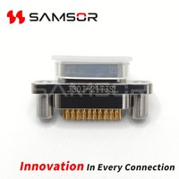 Conector macho de soldadura de alta fiabilidad J30J-21TJS, serie J30J, micro-D mini rectangular de 21 pines, 200V 3A, para aeronaves
