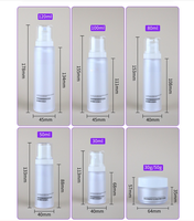Stock de cosmétiques de luxe pour emballage d'essence Bouteilles de lotion en plastique givré PET dur à double paroi en 30ML 50ML 80ML 100ML 120ML