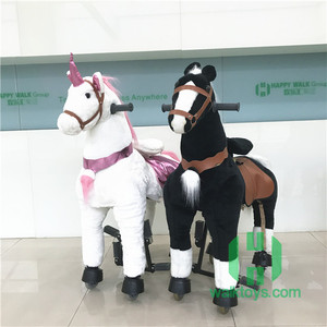 ألعاب وحيد القرن الميكانيكية المحشوة للأطفال حاصلة على شهادة CE/EN71، ألعاب حصان البوني المضحكة للبيع - Product Image 5