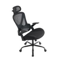 Chaise de bureau exécutive moderne ultra-confortable pour la maison, avec dossier en maille, hauteur réglable, accoudoirs métalliques coulissants et système d'inclinaison cinq étoiles