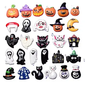 Nuevo Halloween calabaza esqueleto fantasma resina accesorios DIY dibujos animados joyería teléfono Shell pelo móvil decoración festivales inspirado amor
