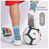 Chaussettes de football antidérapantes personnalisées pour hommes et femmes, chaussettes de football respirantes à maintien élevé et rembourrées