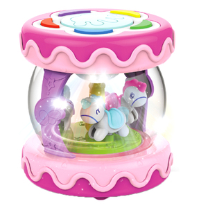 HUANGER Nuevo Tambor Musical Educativo Multifuncional para Bebés, Tambor Giratorio, <span class=keywords><strong>Carrusel</strong></span> Musical, Tambor de Mano, Juguetes para Bebés - Product Image 4