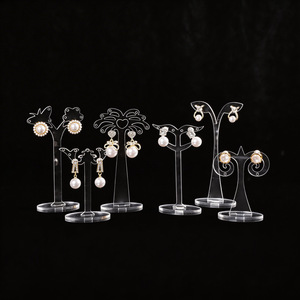 Soporte de exhibición de acrílico para pendientes <span class=keywords><strong>en</strong></span> stock, superventas transfronterizo, para transmisiones <span class=keywords><strong>en</strong></span> <span class=keywords><strong>vivo</strong></span>, para pendientes de botón, para colgar <span class=keywords><strong>en</strong></span> sesiones de fotografía - Product Image 5