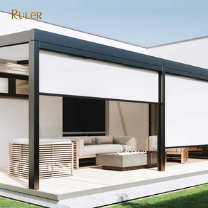 <span class=keywords><strong>Toldo</strong></span> <span class=keywords><strong>Vertical</strong></span> Personalizado para Ventana Francesa, Tela de PVC Translúcida, Persiana Enrollable Resistente al Viento, Motorizada y Retráctil - Product Image 5