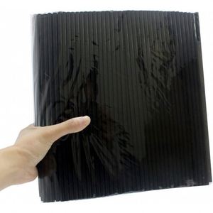 Pajitas Desechables de Plástico Ecológicas de Grado Alimenticio con Logotipo Personalizado Impreso en Blanco y Negro para Fiestas - Product Image 3