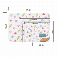 Tapis d'entraînement pour animaux de compagnie lavable en machine, réutilisable, antidérapant, imperméable, super absorbant, anti-fuites, pour chien