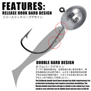 Bán buôn Chì Đầu móc Jig đầu móc giá rẻ móc Jig lure Bass Móc Câu Cá - Product Image 5