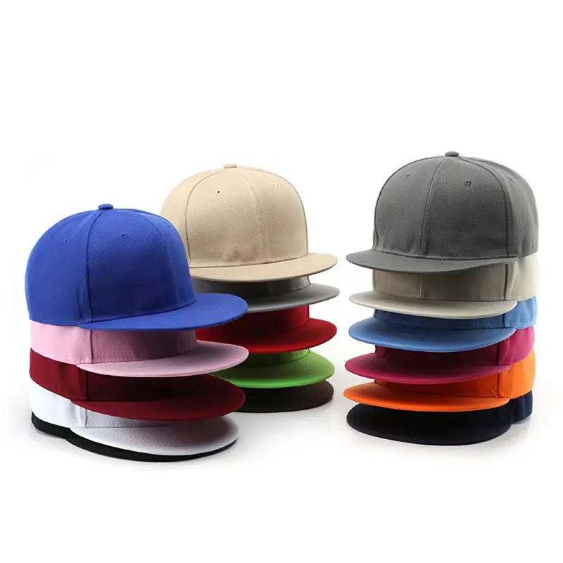 OEM personalizado de ala plana 3D bordado de 5 paneles Snapback gorras personalizadas lisas en blanco al por mayor deportes gorras de Hip Hop para hombres