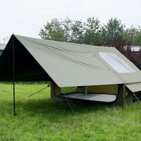 Tente de camping gonflable 6.3 Grande Capacité 3-4 Personnes en Tissu PVC Oxford 3000+ Imperméable Ouverture Automatique Rapide Utilisation Familiale en Extérieur
