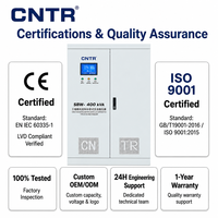 Régulateur de tension triphasé à compensation servo grande capacité SBW 400KVA 320KW 380V/400V AC, AVR industriel pour usine