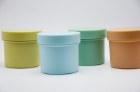 Bocaux d'emballage cosmétique vide, 20 pièces, douces au toucher, crème de couleur pour le corps, avec capuchon à vis