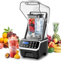 Blender Komersial 2200W 2.1QT Motor Tanpa Sikat yang Tenang Bilah Paduan Kontrol Kecepatan yang Dapat Disesuaikan Layar Digital Pembersihan Otomatis