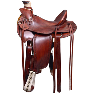 Ensemble de selle de ranch Western Wade en cuir de qualité supérieure pour le roping, tailles 10 et 18 - Product Image 1