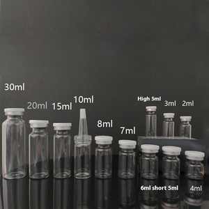 Viales de polvo liofilizados transparentes de 10ml, muestra de esencia de 2ml, botellas de vidrio marrón, ampollas de 30ml para crema facial - Product Image 4