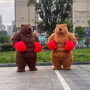 Oso Gigante <span class=keywords><strong>de</strong></span> Peluche Inflable para Boxeo, Simulación <span class=keywords><strong>de</strong></span> Oso Pardo, Mascota <span class=keywords><strong>de</strong></span> Navidad, Disfraz <span class=keywords><strong>de</strong></span> Cosplay para Adultos, Casco Personalizable - Product Image 2